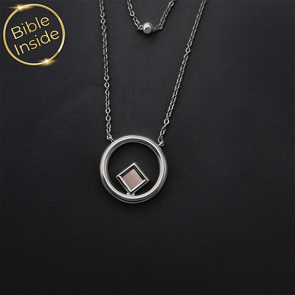 תליוני תנך לנשים Sunrise – עיצוב עגול עם שבב נסתר