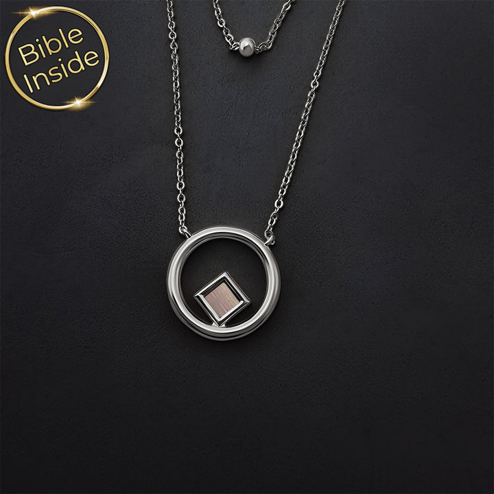 תליוני תנך לנשים Sunrise – עיצוב עגול עם שבב נסתר