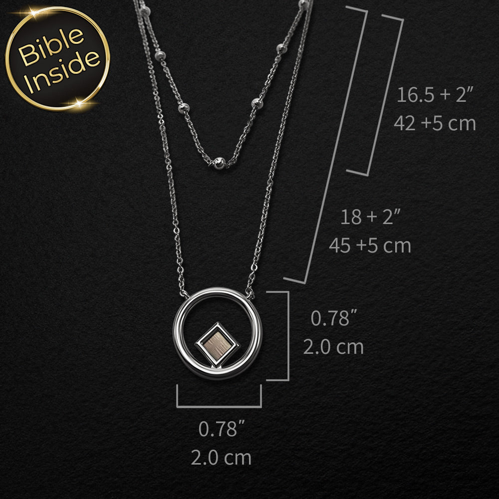 שרשרת תנך Sunrise – תכשיט יהודי אלגנטי עם ננו תנך נסתר