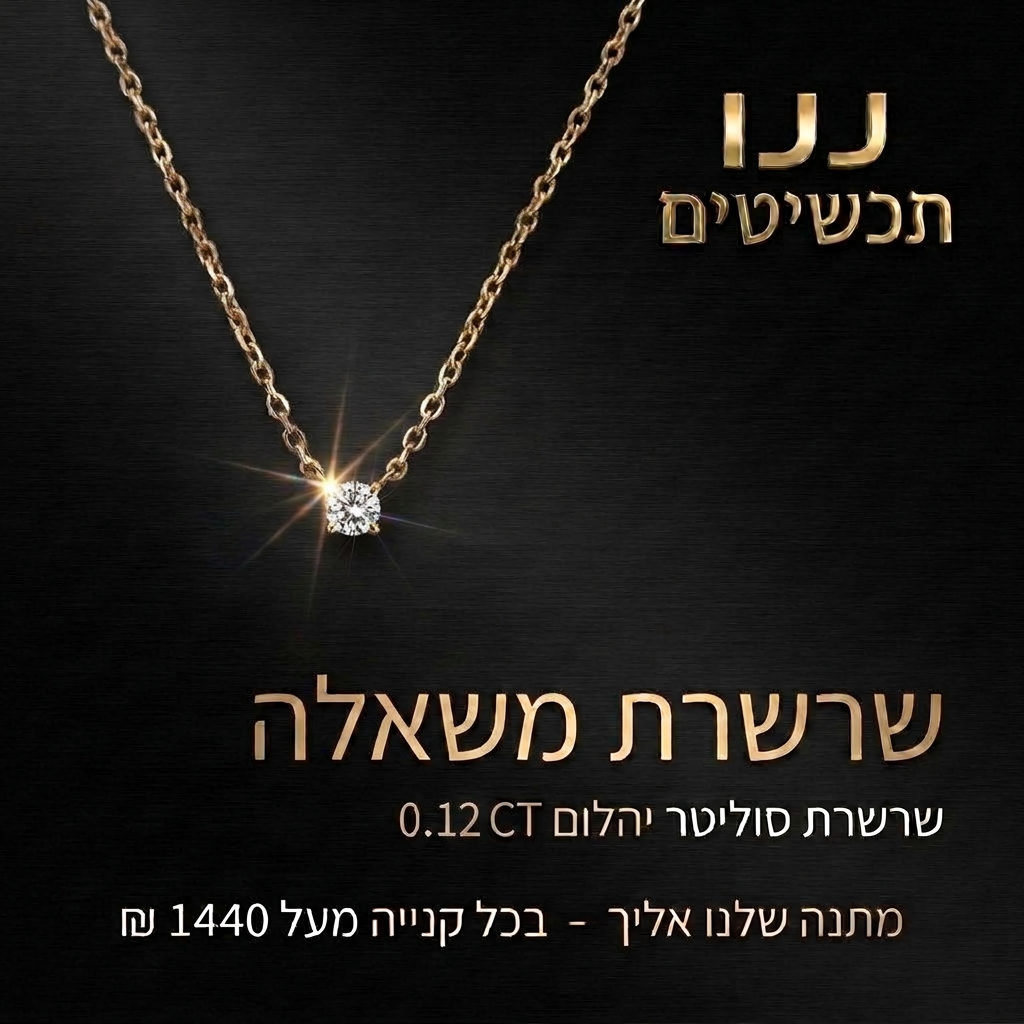 שרשרת יהלום צמודה לצוואר עם הארכה