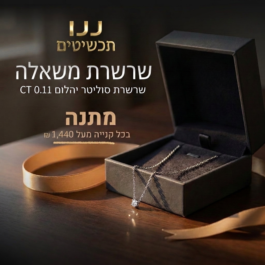שרשרת יהלום קלאסית - תצלום מוצר נוסף