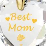 מתנה לאמא ליום הולדת 50 - Best Mom - האמא הכי טובה בזהב טהור - ננו תכשיטים