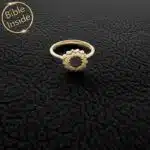 טבעת זהב ננו תנ"ך לאישה עם חריטה של כל 24 ספרי התנ"ך - ננו תכשיטים