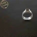 טבעת תנ"ך כסף 925 עם חריטה של כל 24 ספרי התנ"ך - ננו תכשיטים